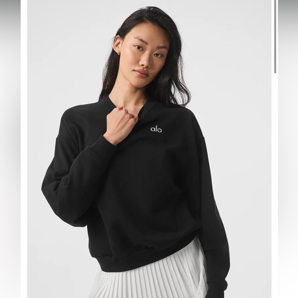 ❌SOLD❌Alo Accolade Crew Neck Pullover in Black New with Tags! - Picture 9 of 9